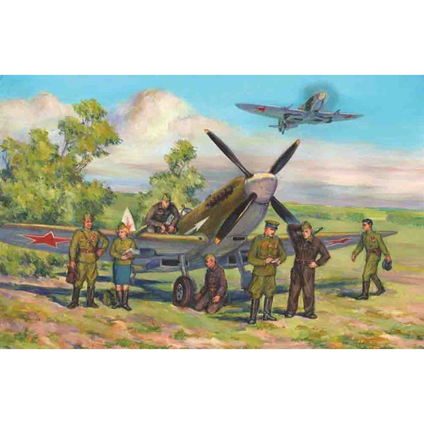 ICM - 1/48 Spitfire LF.IXE w/Pilots & Ground Personnel