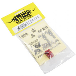 Yeah Racing - 1/10 R/C Crawler Heavy Duty 4 Bolt Lunette Ring Tow Hook (Red)