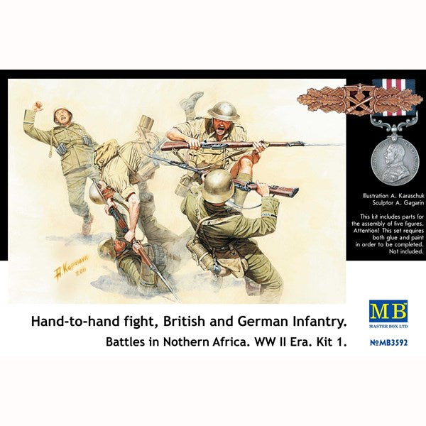 Master Box - 1/35 Hand To Hand Fight British & German Infantry