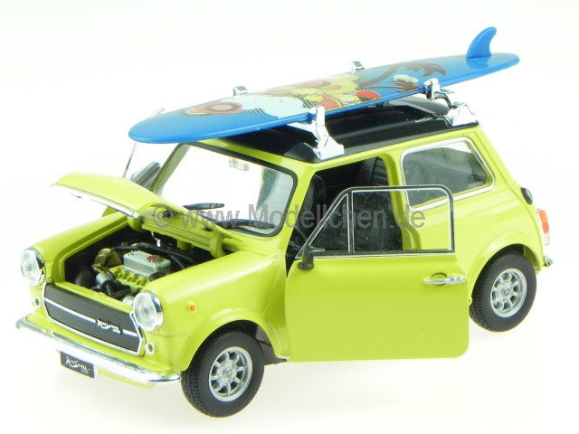 Welly - 1/24 Mini Cooper 1300 W/Surf Board (Yellow)