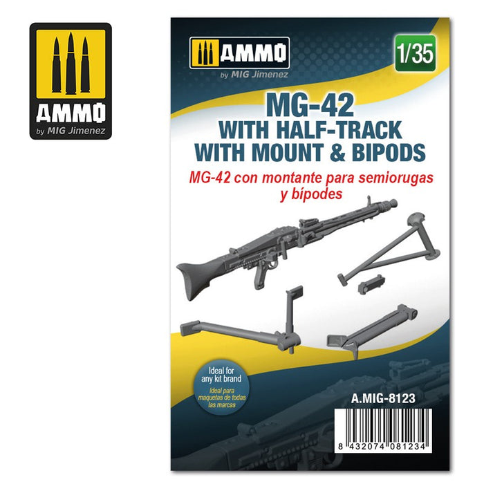 AMMO 8123 - 1/35 MG-42 with Half-Track Mount and Bipods (Resin)