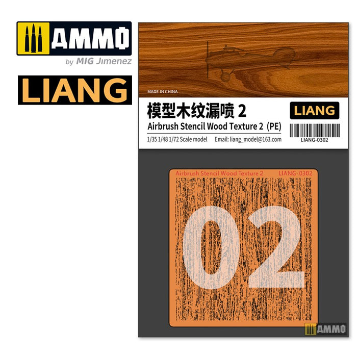 LIANG - Airbrush Stencil Wood Texture 2