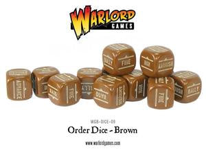 Warlord - Bolt Action Orders Dice - Brown (12)