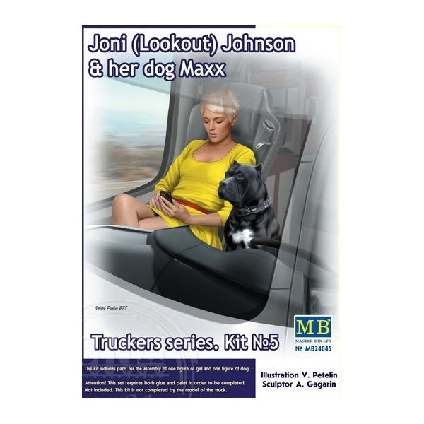 Master Box - 1/24 Truckers Series Joni (Lookout) Johnson & her dog Maxx