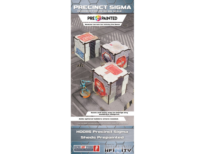 Micro Art Studio - Precinct Sigma Sheds (3pc) PREPAINTED (H00115 Grey)