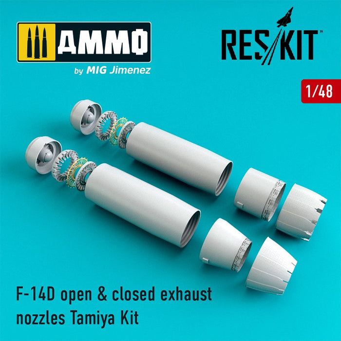 Reskit - 1/48 F-14D Tomcat Open & Closed Exhaust Nozzles for Tamiya Kit (RSU48-0069)