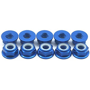 Details - 01003 - Flange Nylon Lock Nut M4 (10pcs) Blue