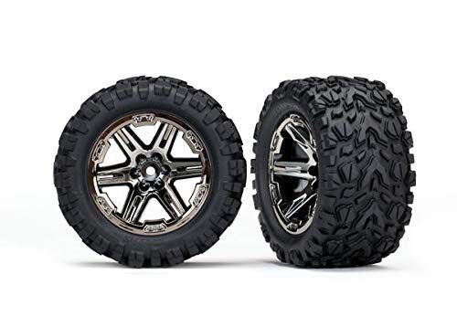 Traxxas - 6773X - Tyre & Wheel Assy. Black Chrome (2) (RU4X4)