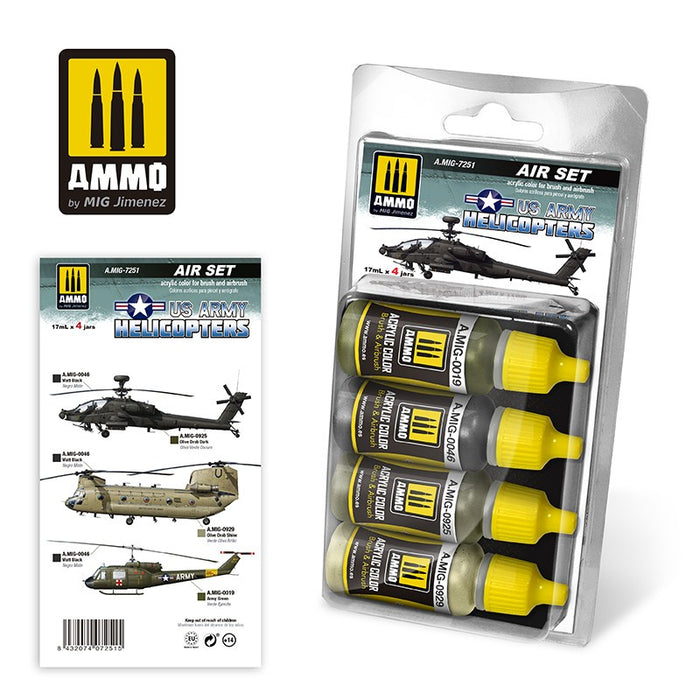 AMMO - 7251 US Army Helicopters (Paint Set)