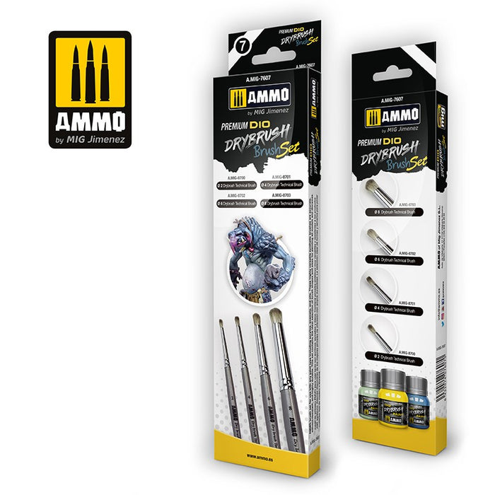 AMMO - Brush Set - Premium Dio Drybrush