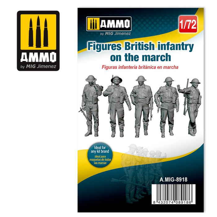 AMMO 8918 - 1/72 Figures British infantry on the march