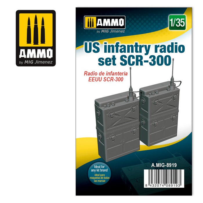 AMMO 8919 - 1/35 US Infantry Radio Set SCR-300 (Resin)
