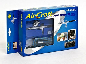 AirCraft - Air Brush Kit A130K D/Action 0.2-0.3-0.5mm w/Air Hose packaging