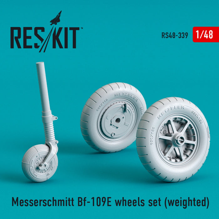 Reskit - 1/48 Messerschmitt Bf-109E Wheels Set (weighted) (RS48-0339)