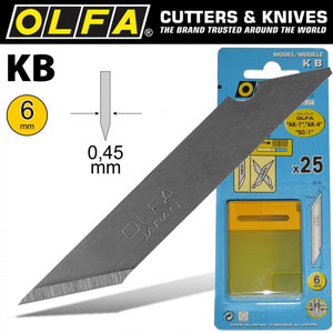 Olfa - Blades KB 25/Pack 6mm