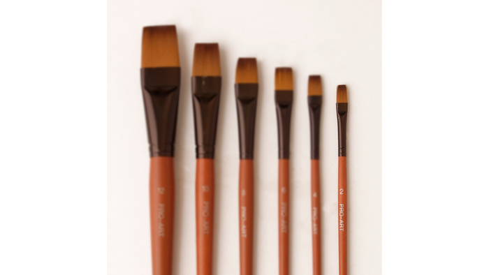 PRO-ART - #2 Flat 313HF Nylon Brush Brown