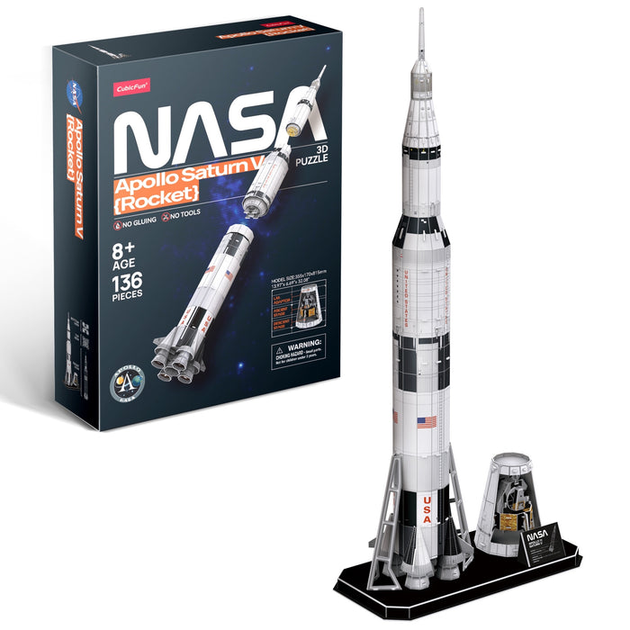 Cubic Fun - NASA Apollo Saturn V Rocket (136pcs) (3D)