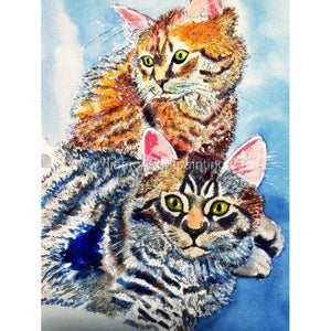Diamond-Dot - DDP0107 - Watercolour Kitties (30x40) Full (Not Framed)