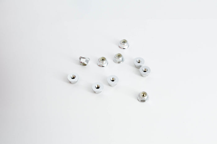Details - 01003 - Flange Nylon Lock Nut M4 (10pcs) Silver