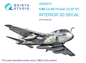 Quinta Studio QD48270 - 1/48 EA-6B Prowler (ICAP II) 3D-Printed & Coloured Interior (for Kinetic kit)