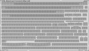 Eduard - 1/200 Bismarck part 8 - Structural Railings (Photo-etch) (for Trumpeter) 53090