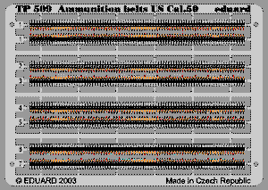 Eduard - 1/35 Ammunition Belts US Cal.0.50 (Color photo-etched) TP509
