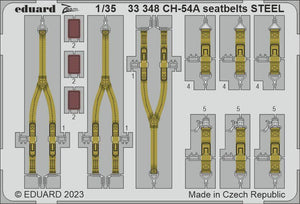 Eduard - 1/35 CH-54A Seatbelts STEEL (Color photo-etched)(for ICM) 33348