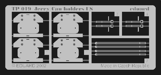 Eduard - 1/35 Jerry Can Holders US (Photo-etched)(for Tamiya) TP019