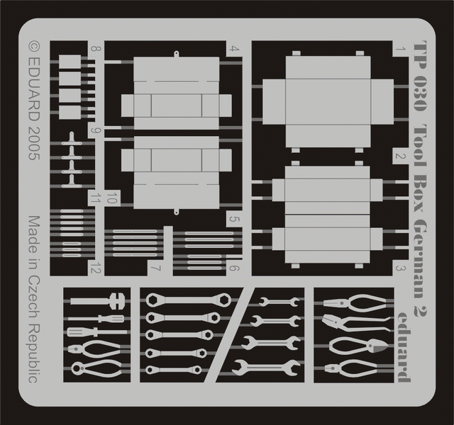 Eduard - 1/35 Tool Box German 2 (Photo-etched) TP030