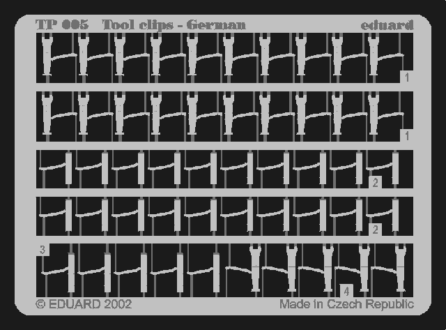 Eduard - 1/35 Tool Clips German TP005