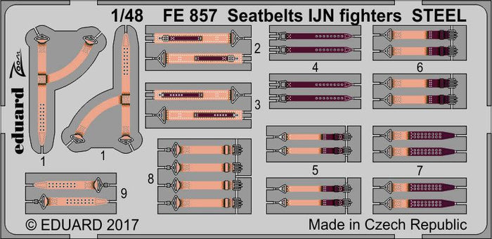 Eduard - 1/48  Seatbelts IJN Fighters STEEL  FE857