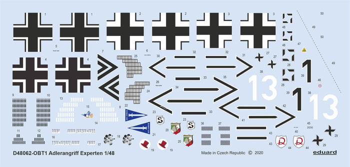 Eduard - 1/48 ADLERANGRIFF: Experten Decal Sheet (for Eduard) D48062