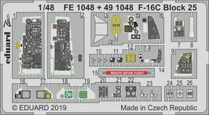 Eduard - 1/48 F-16C Block 25 (Color Photo-etch) (for Tamiya) FE1048