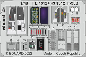 Eduard - 1/48 F-35B (Color photo-etched)(for Italeri) FE1312