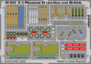 Eduard - 1/48 F-4 Ejection Seat British (Colour Photo-Etch) (for Revell/Hasegawa) 49023