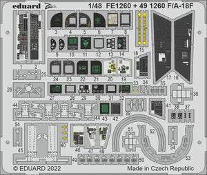 Eduard - 1/48 F/A-18F (Color Photo-etch) (for Hobby Boss) FE1260