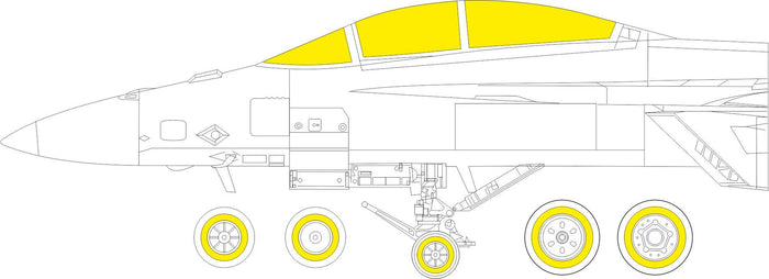 Eduard - 1/48 F/A-18F TFace Masking sheet (for Meng) EX841