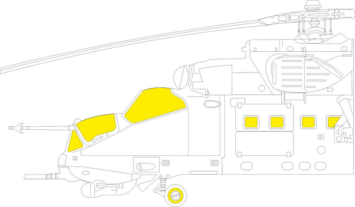 Eduard - 1/48 Mi-24D  TFace Masking sheet (for Trumpeter) EX843
