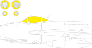Eduard - 1/48 MiG-17F TFace Masking sheet (for AMMO) EX958