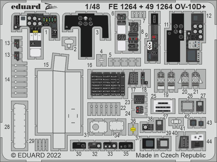 Eduard - 1/48 OV-10D+ (Color photo-etched)(for ICM) FE1264