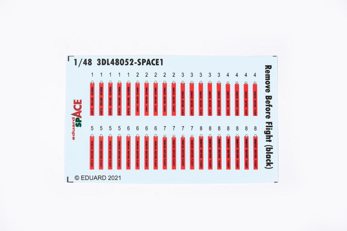 Eduard - 1/48 Remove Before Flight (black) SPACE set 3DL48052