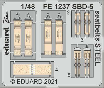 Eduard - 1/48 SBD-5 Seatbelts STEEL (Color Photo-etch) (for Revell) FE1237