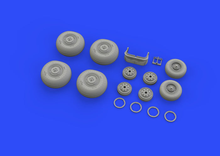 Eduard - 1/48 Su-34 Wheels Brassin Set (for Hobby Boss) 648326