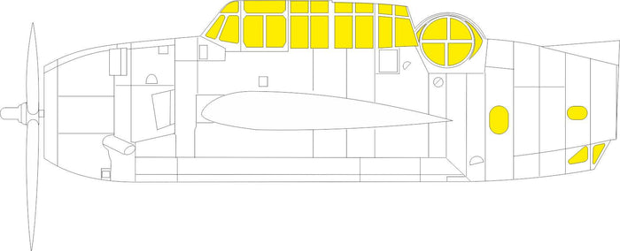 Eduard - 1/48 TBF-1C TFace Masking sheet (for Academy) EX820