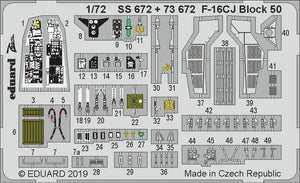 Eduard - 1/72 F-16CJ Block 50 (Color photo-etched) (for Tamiya) SS672