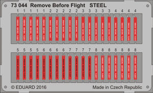 Eduard - 1/72 Remove Before Flight STEEL (Color photo-etched) 73044