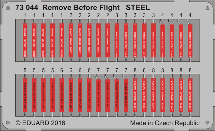 Eduard - 1/72 Remove Before Flight STEEL (Color photo-etched) 73044