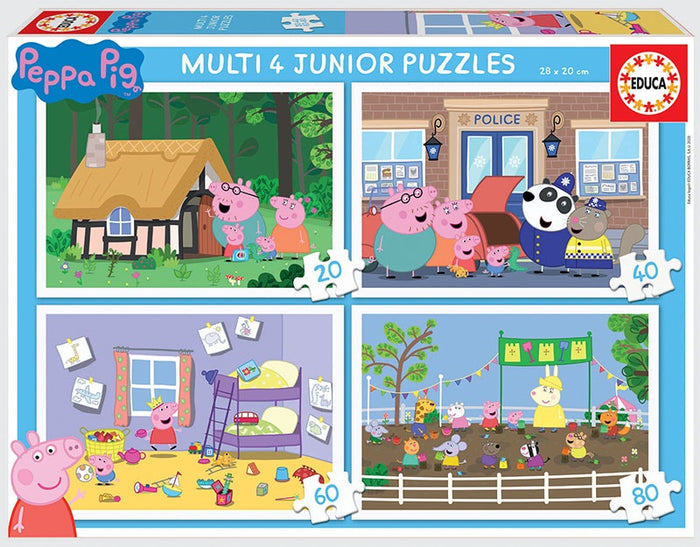 Educa - Peppa Pig - Multi 4 Puzzles (20-40-60-80pcs)