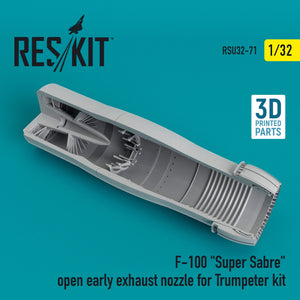Reskit - 1/32 F-100 "Super Sabre" Open Early Exhaust Nozzle for Trumpeter kit (RSU32-0071)