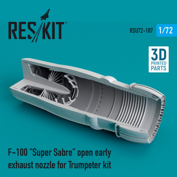 Reskit - 1/72 F-100 "Super Sabre" Open Early Exhaust Nozzle for Trumpeter Kit (RSU72-0187)